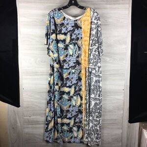 London Times Black Floral Short Sleeve Dress size 1X